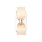 Kuzco Lighting WV338902PNAR Lucian 2-Lights 120W Polished Nickel and Alabaster Bathroom Vanity Light