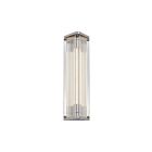 Kuzco Lighting WV339112PNCR Sabre 6W Polished Nickel and Ribbed Glass LED Bathroom Vanity Light