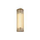 Kuzco Lighting WV339112VBCR Sabre 6W Ribbed Glass and Vintage Brass LED Bathroom Vanity Light