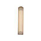 Kuzco Lighting WV339123VBCR Sabre 8W Ribbed Glass and Vintage Brass LED Bathroom Vanity Light