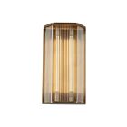 Kuzco Lighting WV339216VBCR Sabre 14W Ribbed Glass and Vintage Brass LED Bathroom Vanity Light