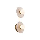 Kuzco Lighting WV346214VBAR Dahlia 7W Vintage Brass and Alabaster LED Bathroom Vanity Light
