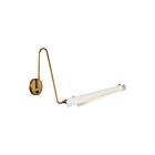Kuzco Lighting WV347104MWVB Osorio 6W Matte White and Vintage Brass LED Bathroom Vanity Light