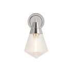 Kuzco Lighting WV348106PNPG Willard 1-Light 60W Polished Nickel and Prismatic Glass Bathroom Vanity Light