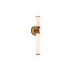 Kuzco Lighting WV348118VBFR Edwin 13W Vintage Brass and Frosted Ribbed Glass LED Bathroom Vanity Light