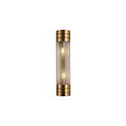 Kuzco Lighting WV348218VBPG Willard 2-Lights 120W Vintage Brass and Prismatic Glass Bathroom Vanity Light