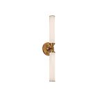 Kuzco Lighting WV348222VBFR Edwin 15W Vintage Brass and Frosted Ribbed Glass LED Bathroom Vanity Light