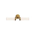 Kuzco Lighting WV355223VBGO Wynwood 2-Lights 120W Vintage Brass and Glossy Opal Bathroom Vanity Light