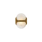 Kuzco Lighting WV357109VBAR Odin 1-Light 60W Vintage Brass and Alabaster Bathroom Vanity Light