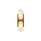 Kuzco Lighting WV357214VBAR Odin 2-Lights 120W Vintage Brass and Alabaster Bathroom Vanity Light