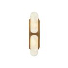 Kuzco Lighting WV357217VBAR Odin 2-Lights 120W Vintage Brass and Alabaster Bathroom Vanity Light