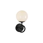 Kuzco Lighting WV407306MBGO Fiore 1-Light 60W Matte Black and Glossy Opal Glass Bathroom Vanity Light