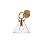 Kuzco Lighting WV412509AGCL Emerson 1-Light 60W Aged Gold and Clear Bathroom Vanity Light