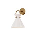 Kuzco Lighting WV412509AGGO Emerson 1-Light 60W Aged Gold and Glossy Opal Glass Bathroom Vanity Light