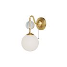 Kuzco Lighting WV415306BGOP Celia 1-Light 60W Brushed Gold and Opal Glass Bathroom Vanity Light