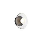 Kuzco Lighting WV417510MBCR-UNV Hera 9W Matte Black and Clear Ribbed Glass LED Bathroom Vanity Light