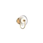 Kuzco Lighting WV417801BGCR Hera 9W Brushed Gold and Clear Ribbed Glass LED Bathroom Vanity Light