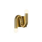 Kuzco Lighting WV420206BG Sadie 2-Lights 80W Brushed Gold Bathroom Vanity Light