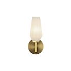 Kuzco Lighting WV424110BGOP Krysta 1-Light 40W Brushed Gold and Opal Matte Glass Bathroom Vanity Light