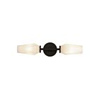 Kuzco Lighting WV424720MBOP Krysta 2-Lights 80W Matte Black and Opal Matte Glass Bathroom Vanity Light