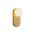 Kuzco Lighting WV425112BGOP Ariel 1-Light 40W Brushed Gold and Opal Glass Bathroom Vanity Light