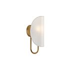 Kuzco Lighting WV450706AGCW Seno 1-Light 60W Aged Gold and White Cotton Fabric Bathroom Vanity Light