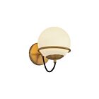 Kuzco Lighting WV458107AGOP Alba 1-Light 60W Aged Gold and Opal Matte Glass Bathroom Vanity Light