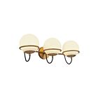 Kuzco Lighting WV458324AGOP Alba 3-Lights 180W Aged Gold and Opal Matte Glass Bathroom Vanity Light