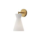 Kuzco Lighting WV473706AGOP Betty 1-Light 60W Aged Gold and Opal Glass Bathroom Vanity Light