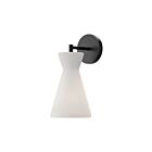 Kuzco Lighting WV473706MBOP Betty 1-Light 60W Matte Black and Opal Glass Bathroom Vanity Light