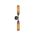 Kuzco Lighting WV491223MBTJ Colby 2-Lights 16W Matte Black and Tan Jute Bathroom Vanity Light