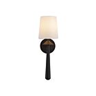 Kuzco Lighting WV497106MBWL Bridgette 1-Light 60W Matte Black and White Linen Bathroom Vanity Light
