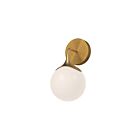 Kuzco Lighting WV505106AGOP Nouveau 1-Light 40W Aged Gold and Opal Matte Glass Bathroom Vanity Light