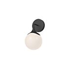 Kuzco Lighting WV505106MBOP Nouveau 1-Light 40W Matte Black and Opal Matte Glass Bathroom Vanity Light