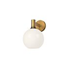 Kuzco Lighting WV506108AGOP Castilla 1-Light 60W Aged Gold and Opal Matte Glass Bathroom Vanity Light