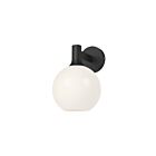 Kuzco Lighting WV506108MBOP Castilla 1-Light 60W Matte Black and Opal Matte Glass Bathroom Vanity Light