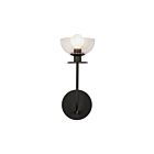 Kuzco Lighting WV515205MBCL Sylvia 1-Light 60W Matte Black and Clear Glass Bathroom Vanity Light