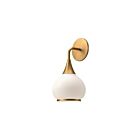 Kuzco Lighting WV524006AGOP Hazel 1-Light 60W Aged Gold and Opal Matte Glass Bathroom Vanity Light