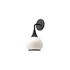 Kuzco Lighting WV524006MBOP Hazel 1-Light 60W Matte Black and Opal Matte Glass Bathroom Vanity Light