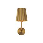 Kuzco Lighting WV528007AG Plisse 1-Light 60W Aged Gold Bathroom Vanity Light