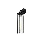 Kuzco Lighting WV536005MBWC Belmont 1-Light 60W Clear Water Glass and Matte Black Bathroom Vanity Light
