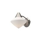 Kuzco Lighting WV537508BNOP Nora 1-Light 60W Brushed Nickel and Opal Matte Glass Bathroom Vanity Light