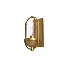 Kuzco Lighting WV539007AGCL Cyrus 1-Light 60W Aged Gold and Clear Glass Bathroom Vanity Light