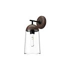 Kuzco Lighting WV542007MBWT Emil 1-Light 60W Matte Black and Walnut Bathroom Vanity Light