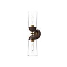 Kuzco Lighting WV542226AGWT Emil 2-Lights 120W Aged Gold and Walnut Bathroom Vanity Light