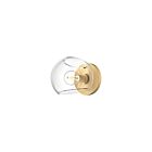 Kuzco Lighting WV548006BGCL Willow 1-Light 60W Brushed Gold and Clear Glass Bathroom Vanity Light