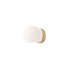 Kuzco Lighting WV548006BGOP Willow 1-Light 60W Brushed Gold and Opal Matte Glass Bathroom Vanity Light