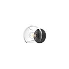 Kuzco Lighting WV548006MBCL Willow 1-Light 60W Clear Glass and Matte Black Bathroom Vanity Light