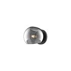 Kuzco Lighting WV548006MBSM Willow 1-Light 60W Matte Black and Smoked Solid Glass Bathroom Vanity Light