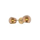 Kuzco Lighting WV548217BGCP Willow 2-Lights 120W Brushed Gold and Clear Glass Bathroom Vanity Light